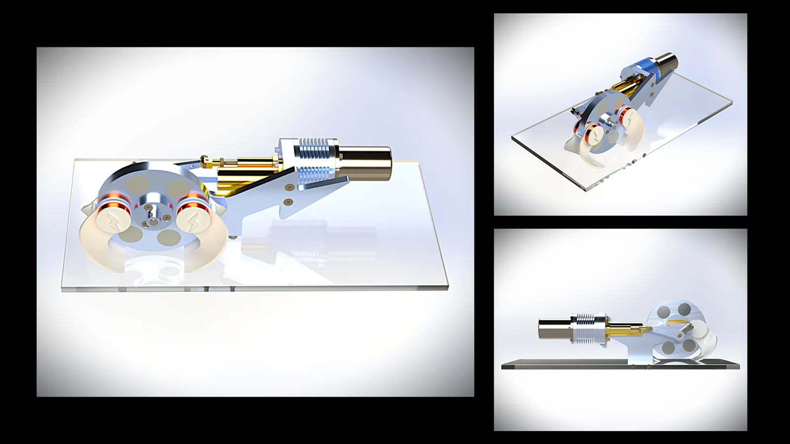 SolidWorks renders of the engine assembly